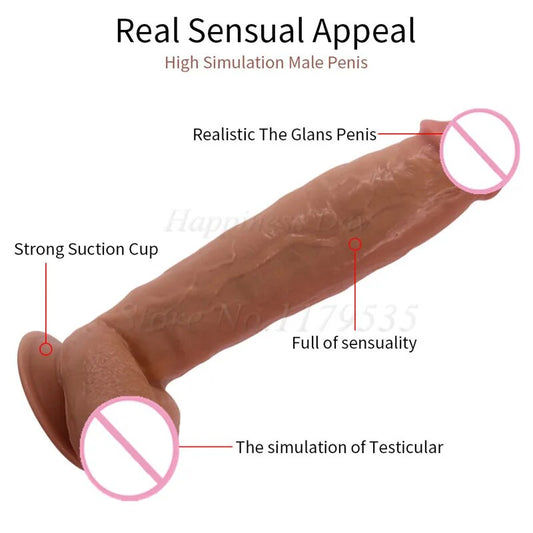 31cm*5.5cm New Skin feeling Realistic Penis Super Huge Big Dildo With Suction Cup Sex Toys for Woman Sex Female Masturbator Cock