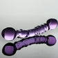 32mm Purple Artificial Pyrex Glass Dick Anal Butt Plug Beads Crystal Dildo Penis for Adults Games Prostate Massage Sex Toys