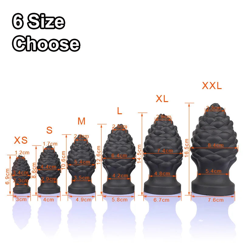 34-84mm Anal Plug Dildo Buttplug Sex Toys For Women/Men Masturbators Big Anal Toy Silicone Soft Butt Plug Anus Beads Sex Shop