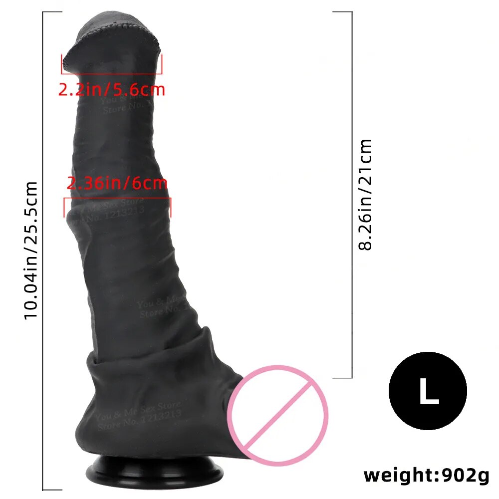 34cm Super Long Horse Dildo With Sucker Big Anal Plugs Large Animal Penis Female Masturbator Monster Dildos Cock Sex Toys Shop