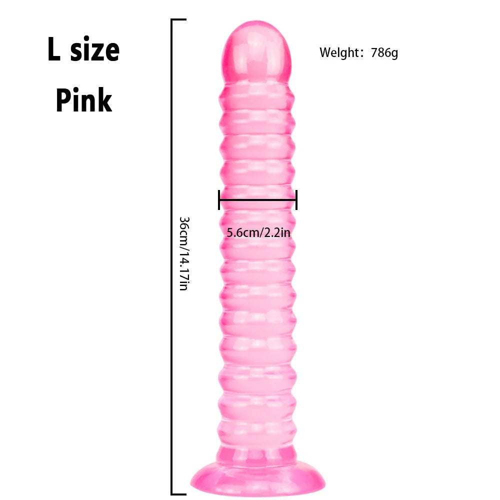 36cm Super Long Anal Plug Erotic Jelly Dildos Anal Beads Sex Toys Women Men Gay Couples Lesbian Sex Tools For Adults Masturbator