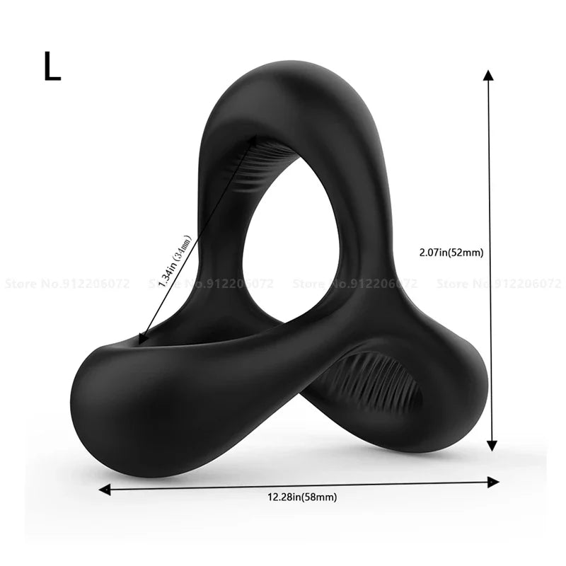 3PCS Durable Silicone Cock Rings Flash In The Night Lock Penis Ring Sex Toys For Men Male Delay Ejaculation Scrotum Lock Ring