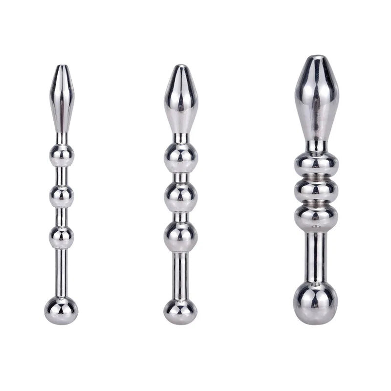 3PCS/Set Metal Urethral Catheter Penis Plug Insertion Urethra Sound Dilator Masturbator Horse Eye Stimulator Sex Product for men