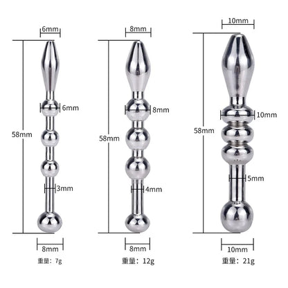 3PCS/Set Metal Urethral Catheter Penis Plug Insertion Urethra Sound Dilator Masturbator Horse Eye Stimulator Sex Product for men