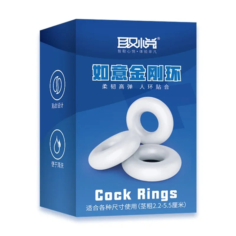 3PCS Silicone Multifunction Penis Ring Cock Ring For Men Male Ejaculation Delay Ejaculation Long Lasting Cockring For Beginner