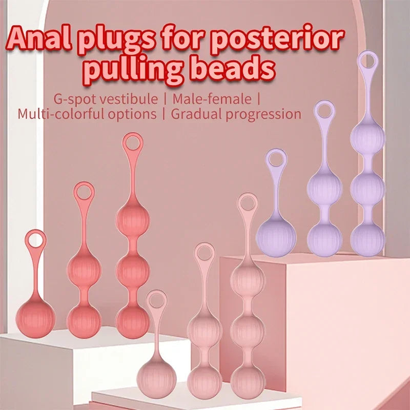 3Pcs Butt Plug Sex Toys For Women Men Silicone Small Anal Beads Balls G-Spot Stimulating Sexy Tool Intimate Goods Massage Erotic