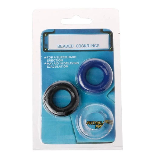 3Pcs Silicone Sleeve Penis Rings Lock Ring