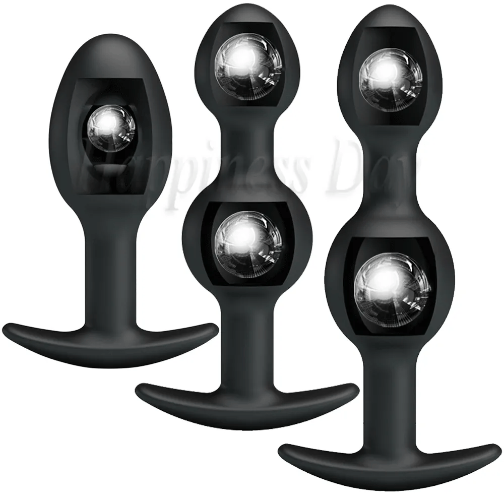 3Size Anal Plug Inside Metal Ball Erotic Anal Beads Butt Plug Prostate GXLOCK Store 3Size Anal Plug Inside Metal Ball Erotic Anal Beads Butt Plug Prostate GXLOCK Store
