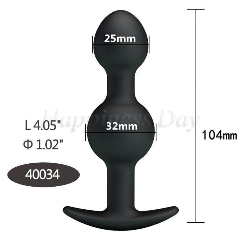 3Size Anal Plug Inside Metal Ball Erotic Anal Beads Butt Plug Prostate Massager Anus Dildo Muscles Trainer Sex Toy For Women Men