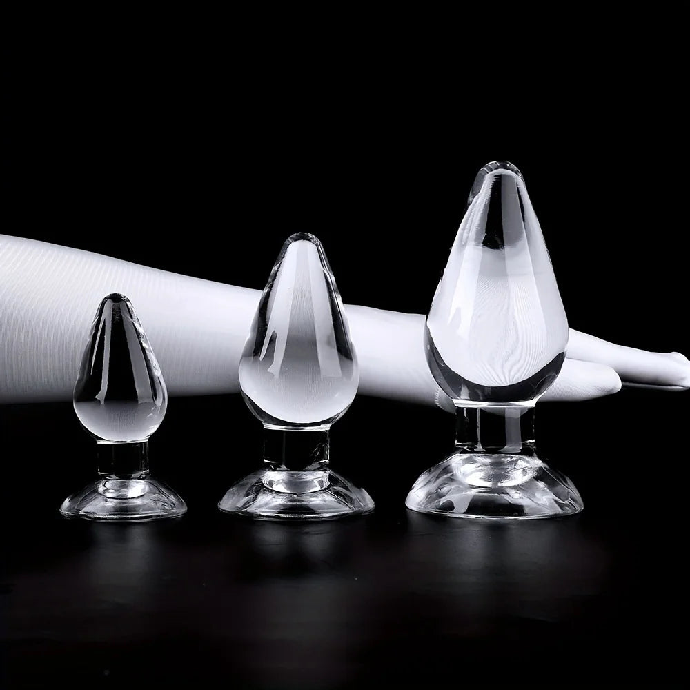 3Size Crystal Anal Plug Dildo Anal Trainer Prostate Massager Sex Toy for Women Men Adults Dilator Vaginal Pornographic Products