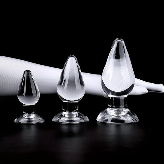 3Size Crystal Anal Plug Dildo Anal Trainer Prostate Massager Sex Toy for Women Men Adults Dilator Vaginal Pornographic Products