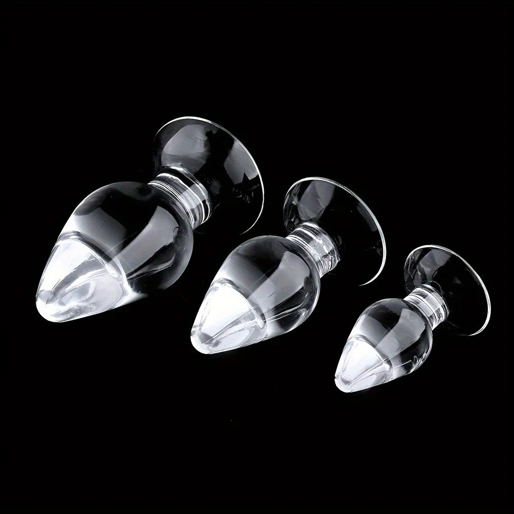 3Size Crystal Anal Plug Dildo Anal Trainer Prostate Massager Sex Toy for Women Men Adults Dilator Vaginal Pornographic Products