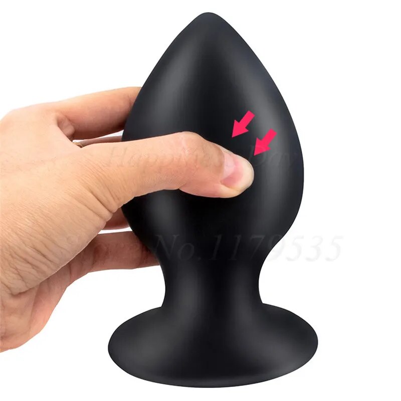 3Size Squeezable Huge Butt Plug With Sucker Silicone Soft Large Anal Plug Speculum Anus Heavy G-spot Prostate Massager Sexy Shop