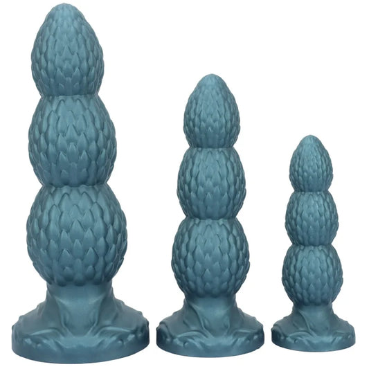 3Sizes Butt Plug Anal Beads Silicone Huge Anal Plug Dildo With Sucker Sex Toys For Men Women G-Spot Stimulation State Massage