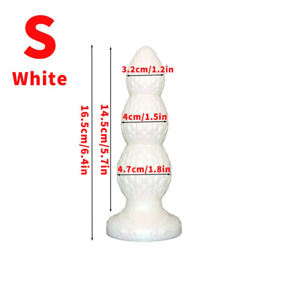 3Sizes Butt Plug Anal Beads Silicone Huge Anal Plug Dildo With Sucker Sex Toys For Men Women G-Spot Stimulation State Massage