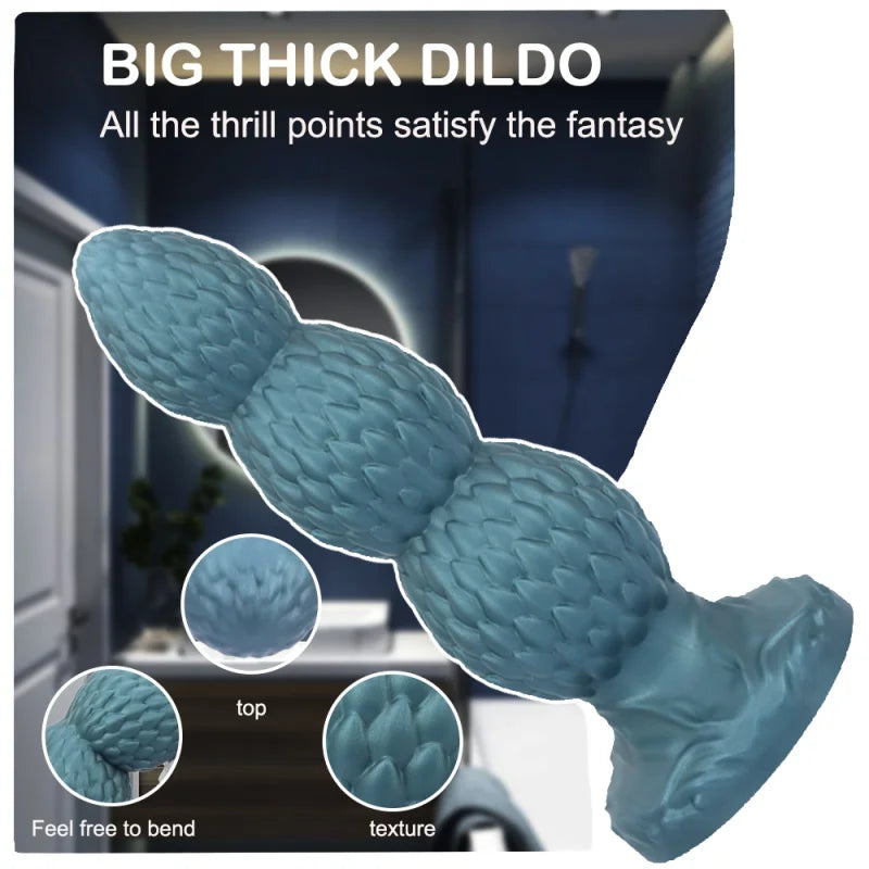 3Sizes Butt Plug Anal Beads Silicone Huge Anal Plug Dildo With Sucker Sex Toys For Men Women G-Spot Stimulation State Massage