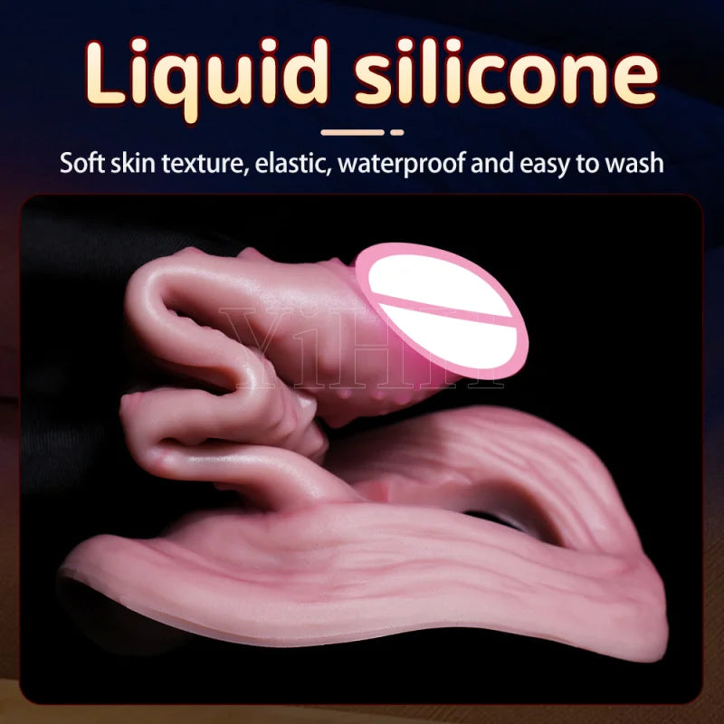 3Sizes Realistic Penis Cover Reusable Silicone Condom Cock Extension Sex Toys Artificial Dick Enlargement/Extender Penis Sleeve