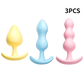 3pc/Set Soft Silicone Anal Plugs Beginner Anal Stimulator Trainer Sex Play Toy for Women Couples G-spot Massage Sex Product