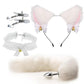 3/4pcs Cosplay Animal Ear Tail Fox Anal Plug