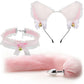 3/4pcs Cosplay Animal Ear Tail Fox Anal Plug