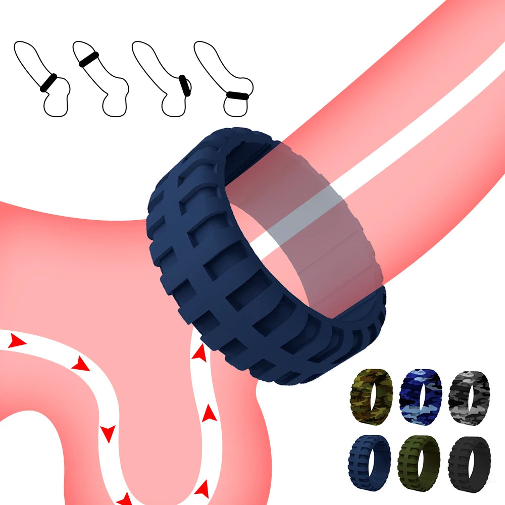 3pcs/set Silicone Durable Penis Ring Adult Men Ejaculation Delay Cock Rubber Rings Penis Enlargement Sex Toys For Male Sex Rings