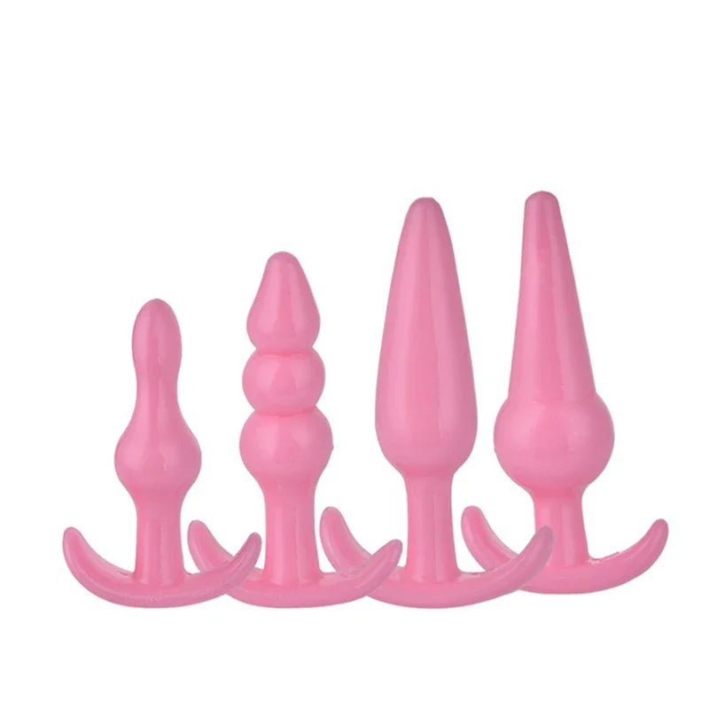 4/6Pcs/Set Safe Silicone Butt Plug Dildo Masturbation Anal Plug Vaginal Plug Sex Toys For Woman Men Anal Dilator Toys for Gay