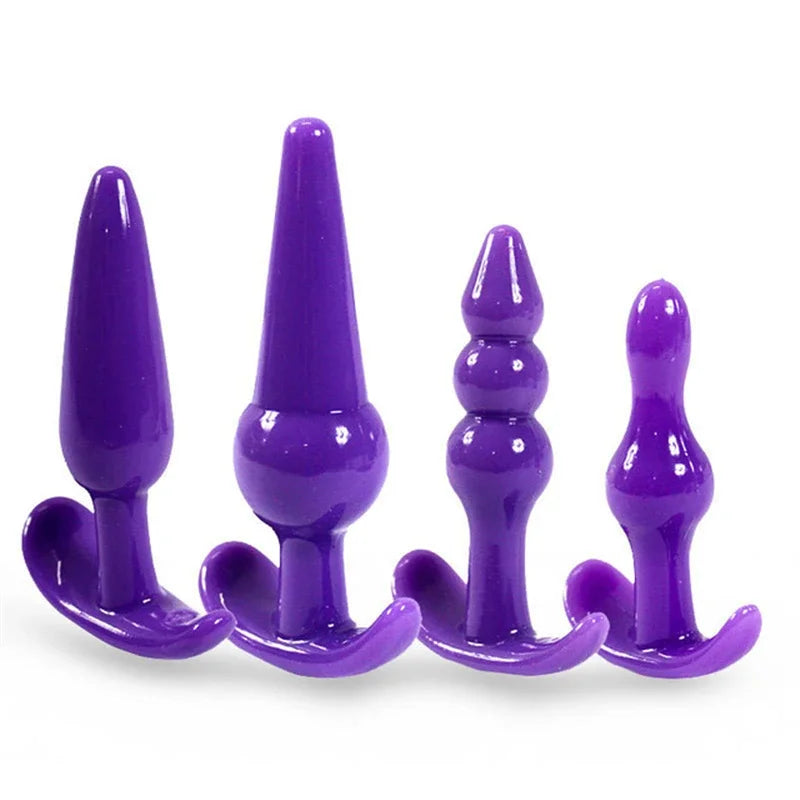 4/6Pcs/Set Safe Silicone Butt Plug Dildo Masturbation Anal Plug Vaginal Plug Sex Toys For Woman Men Anal Dilator Toys for Gay