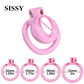 4 Colors Sissy Pussy Chastity Cage Set Lightweight Male Micro Labia Cock Cage With 4 Size Penis Rings BDSM Sexy Toys For Men Gay