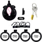 4 Colors Sissy Pussy Chastity Cage Set Lightweight Male Micro Labia Cock Cage With 4 Size Penis Rings BDSM Sexy Toys For Men Gay