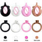 4 Colors Sissy Pussy Chastity Cage Set Lightweight Male Micro Labia Cock Cage With 4 Size Penis Rings BDSM Sexy Toys For Men Gay