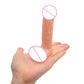 4 Inch Realistic Small Dildo Beginner Anal Plug Soft Anal Dildo with Curved Shaft and Balls Adult Sex Toy Women Men Couple