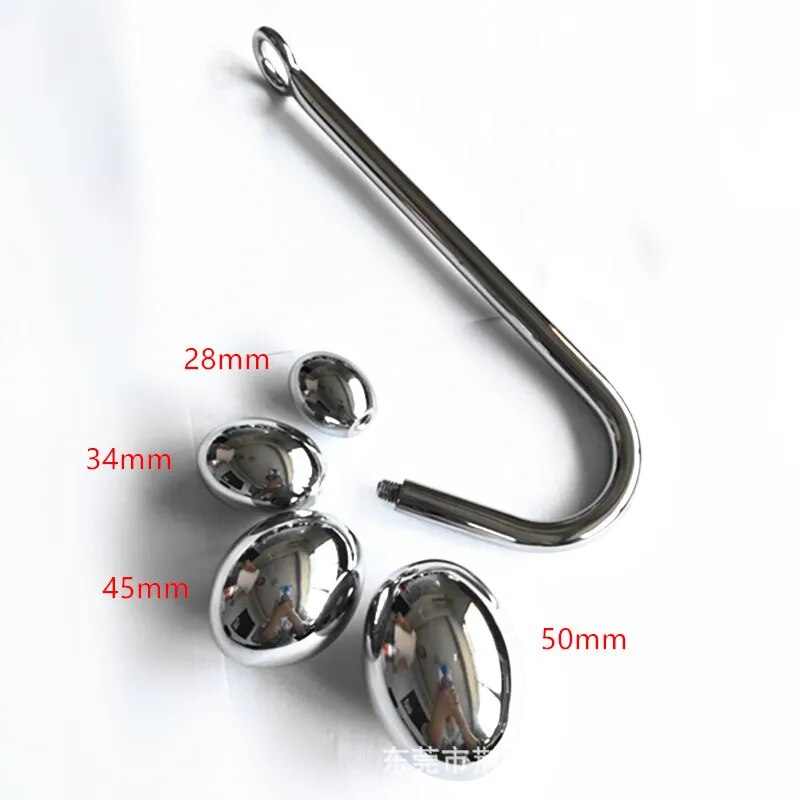 4 Size Stainless Steel Anal Balls Dilator Anal Hook Buttplugs Anus Stretcher Butt Plug Prostate Adult Game Sex Toy For Men Woman