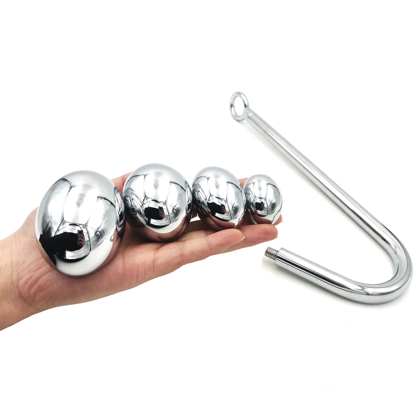 4 Size Stainless Steel Anal Balls Dilator Anal Hook Buttplugs Anus Str GXLOCK Store 4 Size Stainless Steel Anal Balls Dilator Anal Hook Buttplugs Anus Str GXLOCK Store