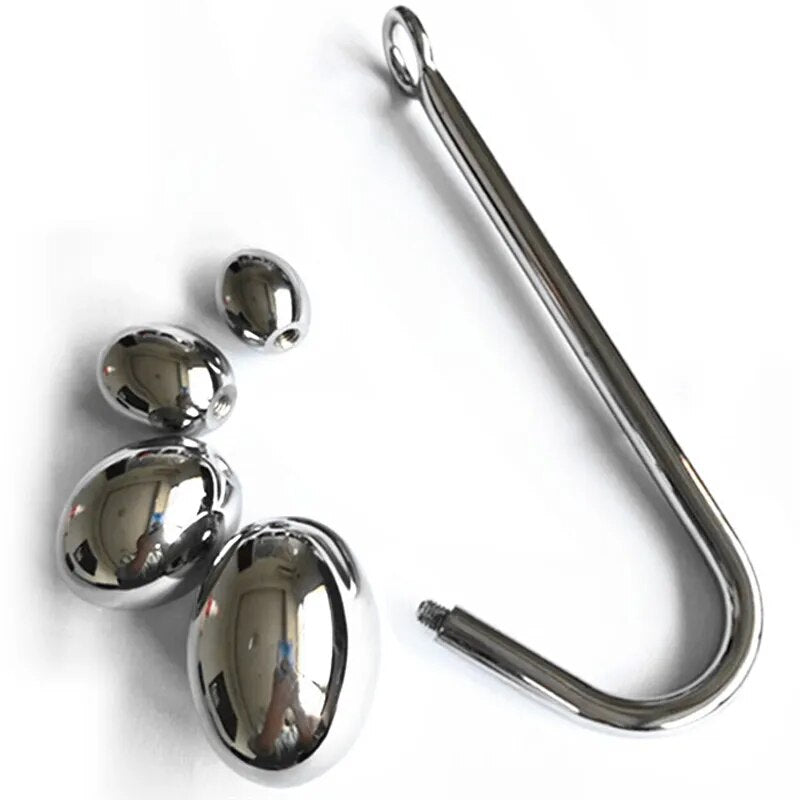 4 Size Stainless Steel Anal Balls Dilator Anal Hook Buttplugs Anus Stretcher Butt Plug Prostate Adult Game Sex Toy For Men Woman