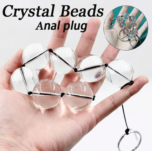 4 Sizes Crystal Bead Glass G Spot Anal Stimulator Plug Butt Plug Expander Prostate Erotic Gay Sex Toy Anal Stimulate Ball Woman