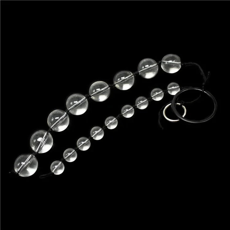 4 Sizes Glass Anal Beads Vaginal Balls Butt Plug Toy BDSM Massager Beads Inserted Plug Erotic Anal Bead Viabrator Accessories