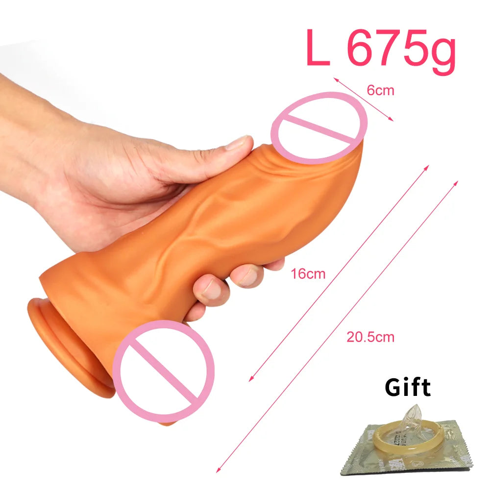 4 Sizes Huge Dildo Realistic Penis Sexy Toys For Women Masturbator Soft Big Dildo Anal Plug With Suction Cup Adult Sex Products