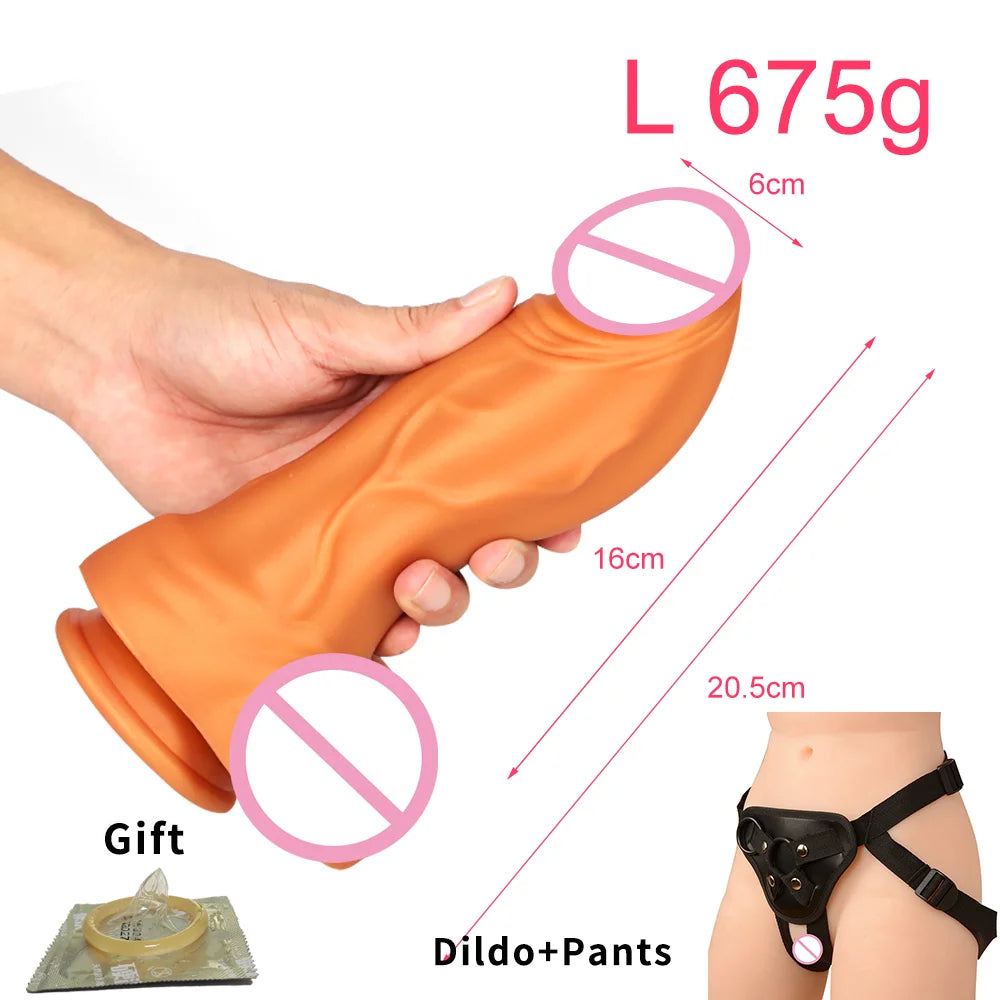 4 Sizes Huge Dildo Realistic Penis Sexy Toys For Women Masturbator Soft Big Dildo Anal Plug With Suction Cup Adult Sex Products