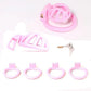4 Sizes Rings Adult Male Chastity Device: Super Small, Lightweight Nylon Cage with Invisible Lock and Keys - Penis Exercise Toy