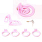 4 Sizes Rings Adult Male Chastity Device: Super Small, Lightweight Nylon Cage with Invisible Lock and Keys - Penis Exercise Toy
