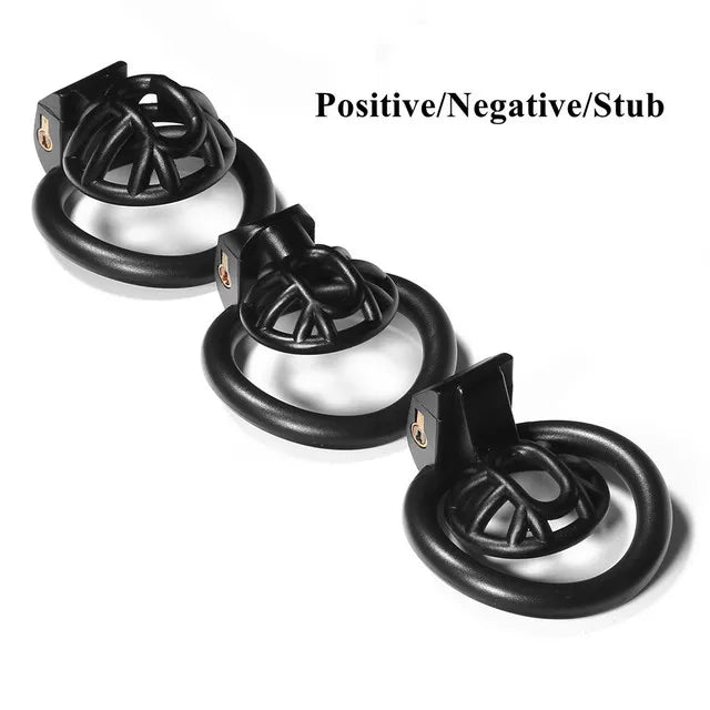 4 Sizes Rings Adult Male Chastity Device: Super Small, Lightweight Nylon Cage with Invisible Lock and Keys - Penis Exercise Toy