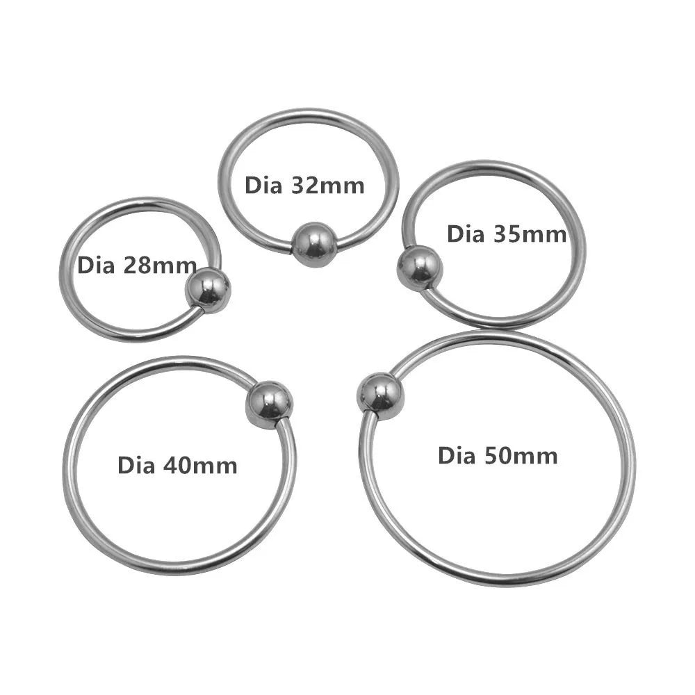 4 types for choose stainless steel Head Glans with Pressure Joy ball erection BDSM Bondage penis cock ring male sex toy for men