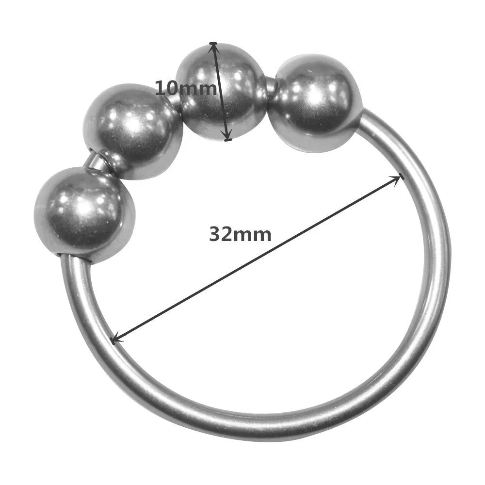 4 types for choose stainless steel Head Glans with Pressure Joy ball erection BDSM Bondage penis cock ring male sex toy for men