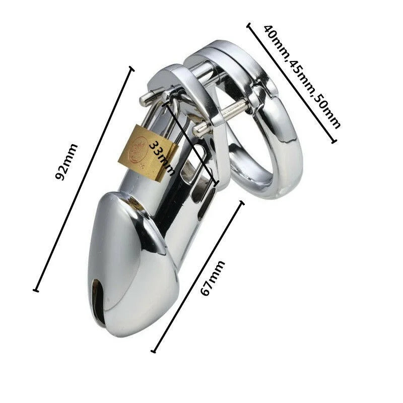 40/45/50mm Male Chastity Device Cock Cage Dildo Penis Ring New Lock BDSM Bondage Adult Erotic Products Sex Toys for Men Couples