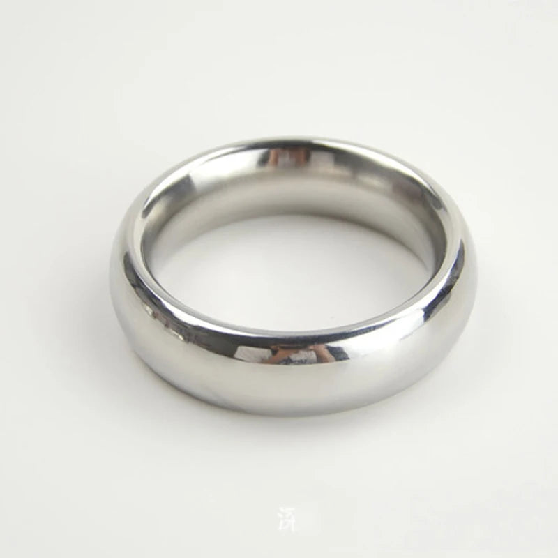 40/45/50mm Metal Penis Ring Stainless Steel Cock Ring Ball Weight Dick Ring Scrotum Bondage Adult Sex Toys for Men Cockring