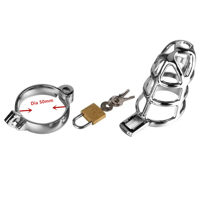 40/45/50mm for choose Bird Cage Chastity Device CB6000 metal cock BDSM bondage penis ring lock restraint male sex toys for men