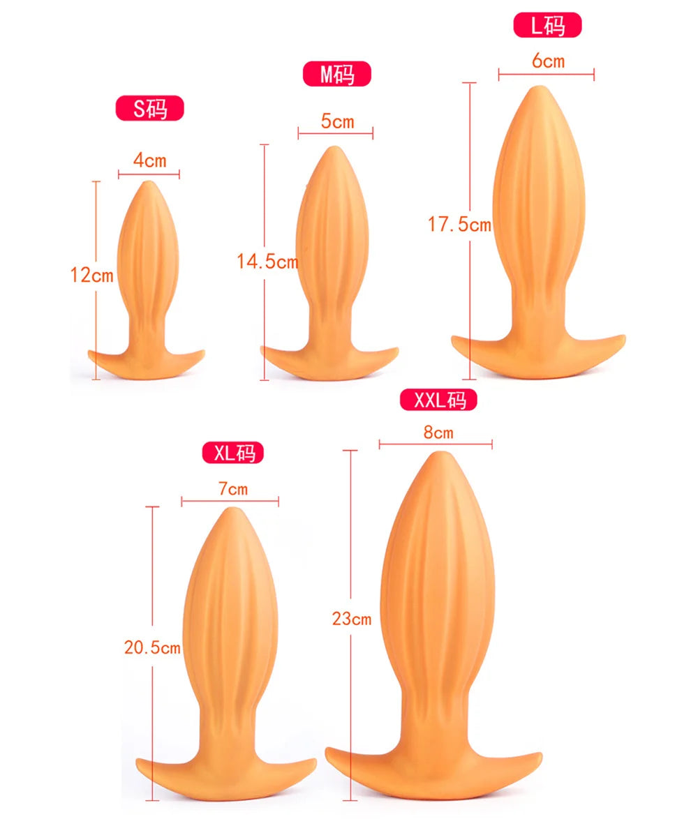 40-80mm Huge Anal Plug Liquid Silicone Soft Butt Plug Sex Toys for Women Men Prostate Massage Wearable Anal Plug Adult Toy