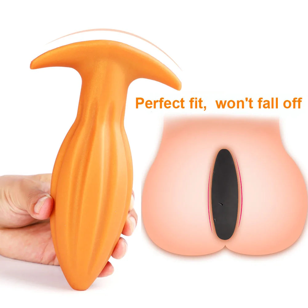 40-80mm Huge Anal Plug Liquid Silicone Soft Butt Plug Sex Toys for Women Men Prostate Massage Wearable Anal Plug Adult Toy