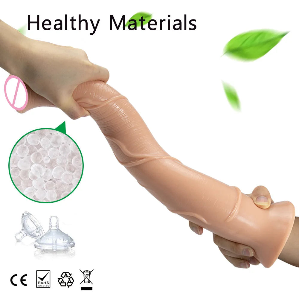 40cm Long Horse Dick Big Penis anal plug Huge Animal Dildo With Suction Cup Vagina G-spot Stimulator Anal Sex Toys for Woman 18+