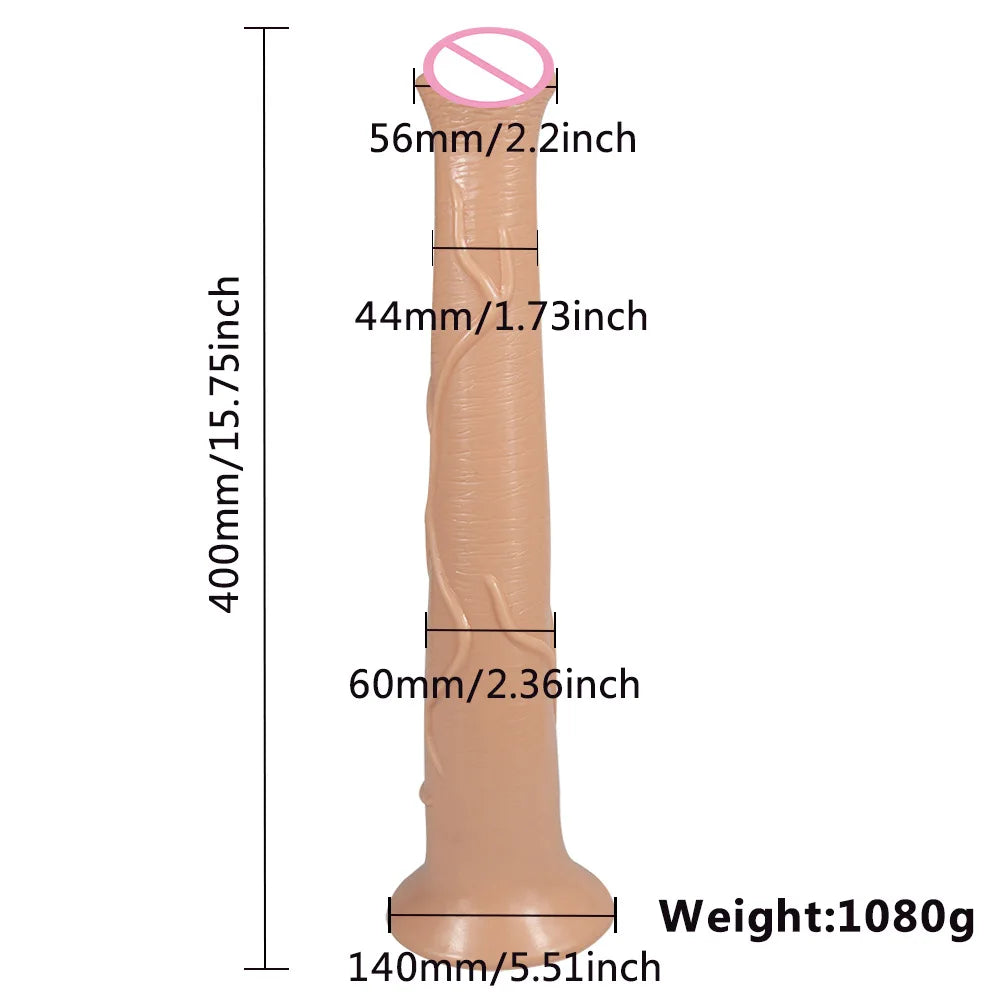 40cm Long Horse Dick Big Penis anal plug Huge Animal Dildo With Suction Cup Vagina G-spot Stimulator Anal Sex Toys for Woman 18+